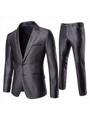 Plain Blazer Pants Herre Casual Dress Suit