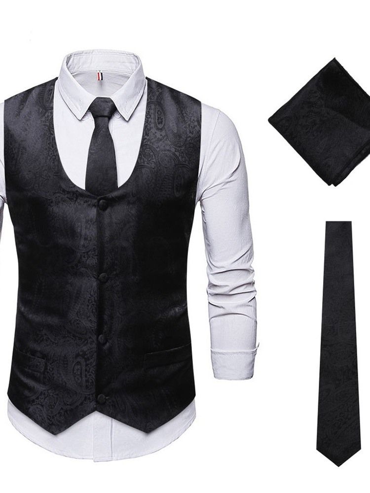 Single-breasted Casual Plain Men's Dress Suit