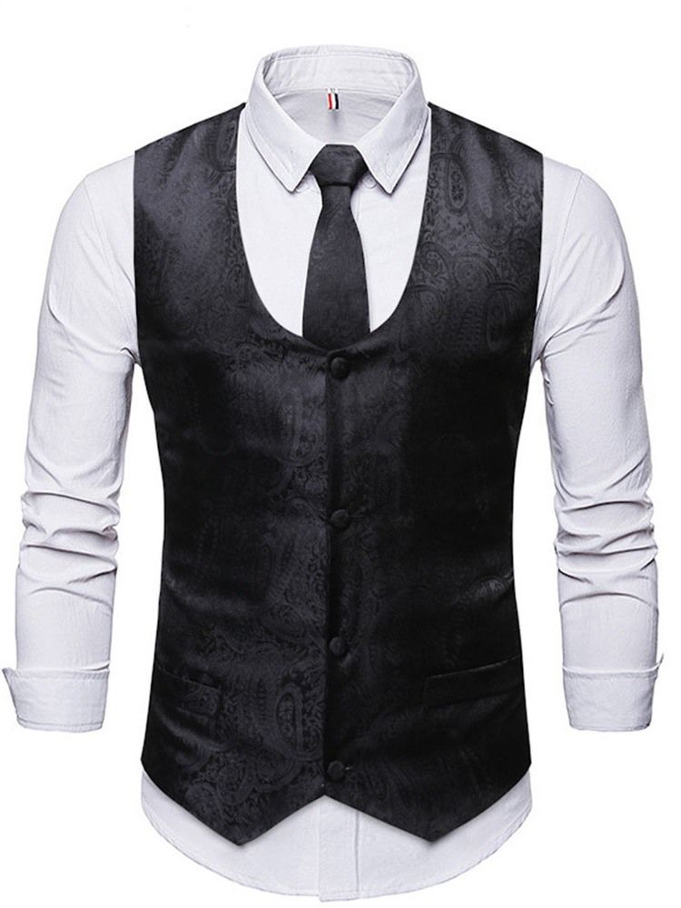 Single-breasted Casual Plain Men's Dress Suit