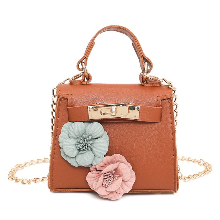 Blomsterdekorations Kæde Crossbody Taske