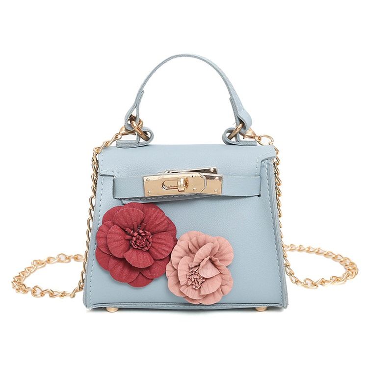 Blomsterdekorations Kæde Crossbody Taske