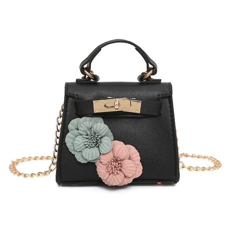 Blomsterdekorations Kæde Crossbody Taske