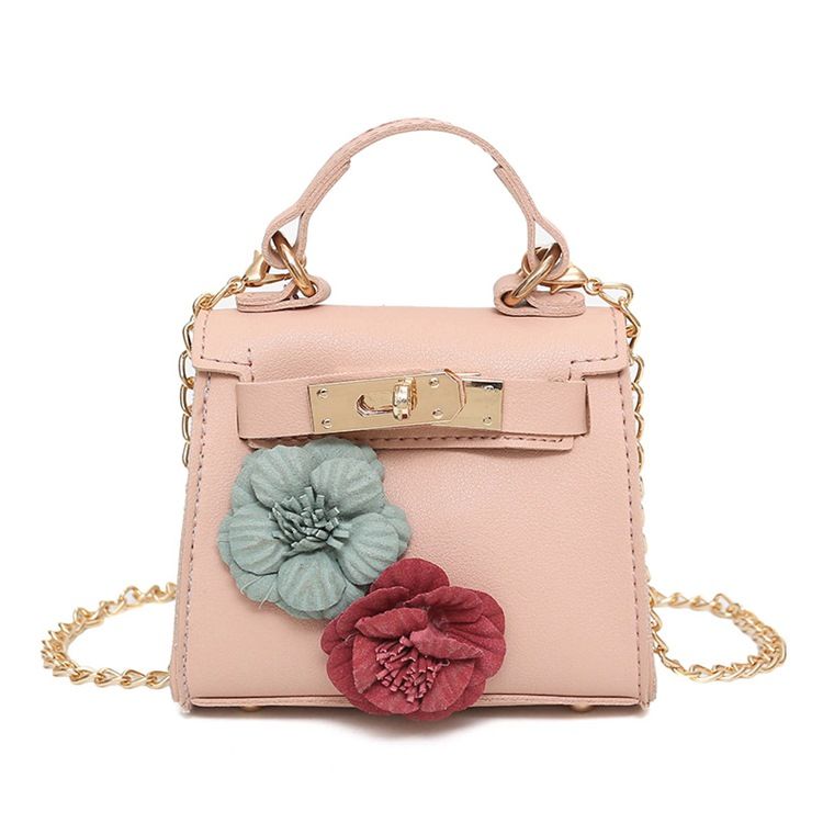 Blomsterdekorations Kæde Crossbody Taske