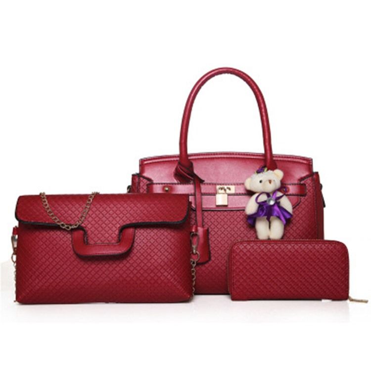 Graceful Embossing Women Handbag (3 Tasker)