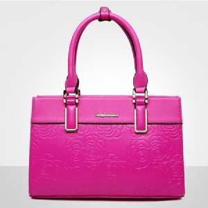 Graceful Floral Embossing Women Handbag