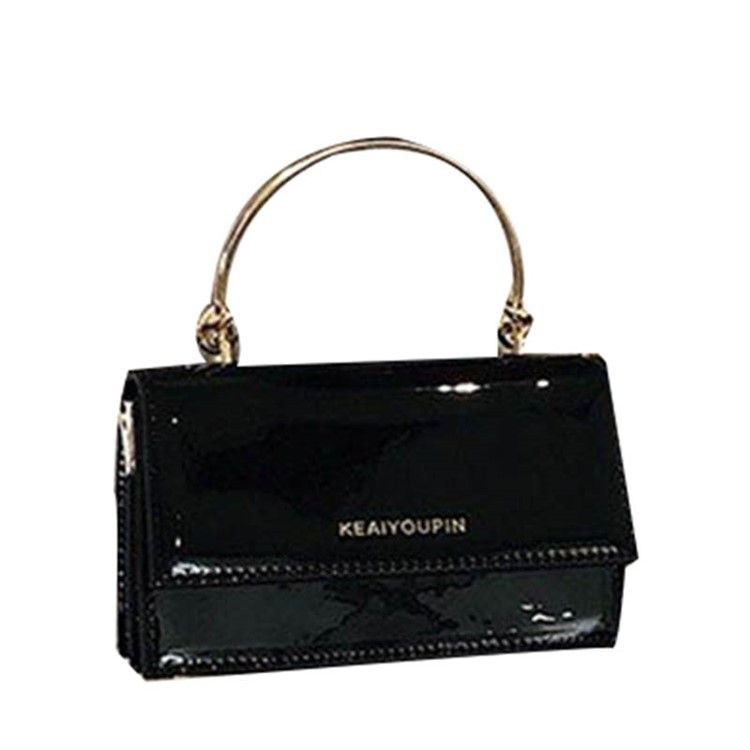 Pu Letter Chain Patent Leather Bag