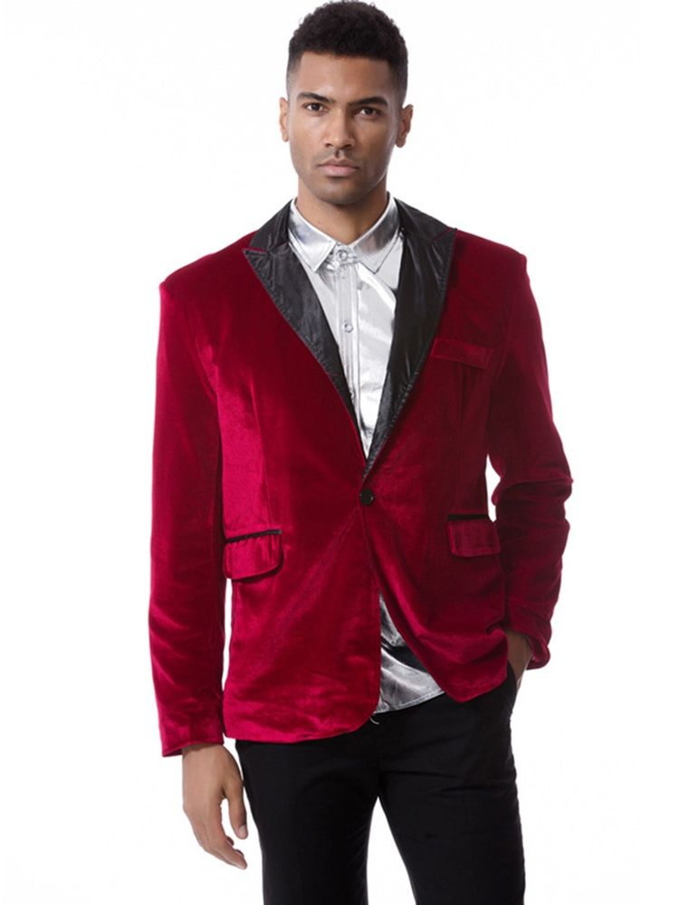 Almindelig Corduroy Notch Revers Single-breasted Vogue Slim Men's Blazer