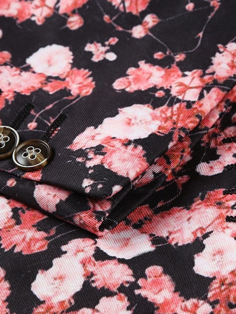 Blomstret Blazer Til Mænd Til Mænd Med Blomsterprint