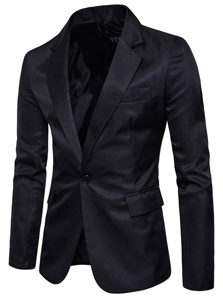 Herretøj Almindelig Notched Revers Slim Slim Blazer