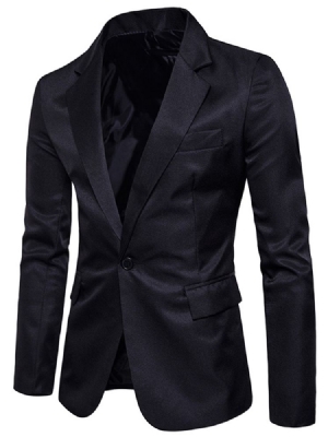 Herretøj Almindelig Notched Revers Slim Slim Blazer