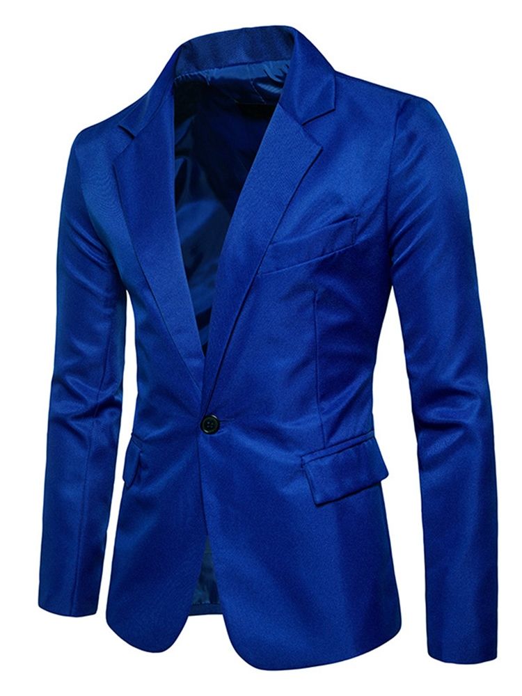 Herretøj Almindelig Notched Revers Slim Slim Blazer