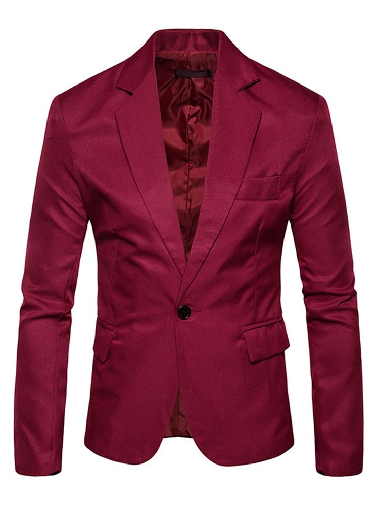 Herretøj Almindelig Notched Revers Slim Slim Blazer