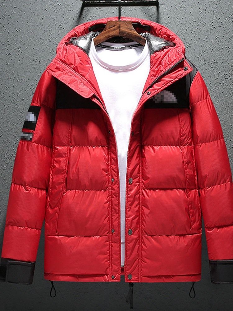 Hooded Zipper European Style Men's Down Jacket