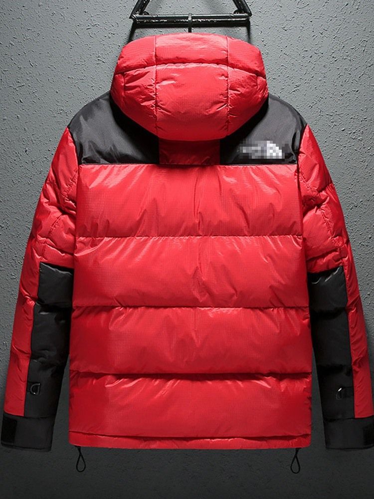 Hooded Zipper European Style Men's Down Jacket