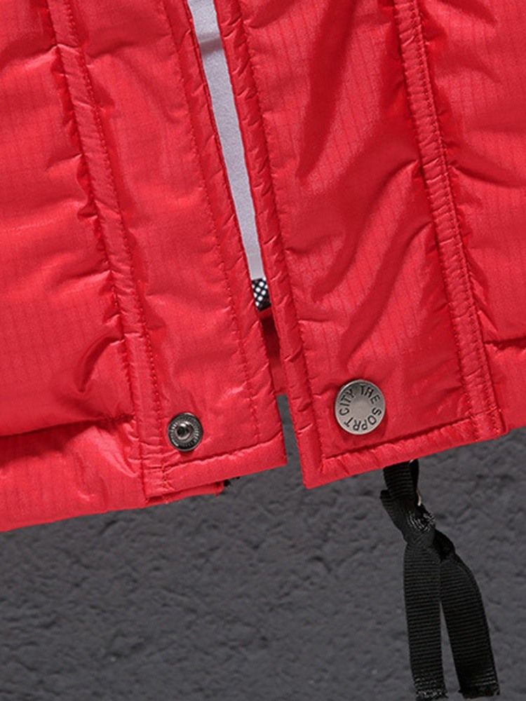 Hooded Zipper European Style Men's Down Jacket