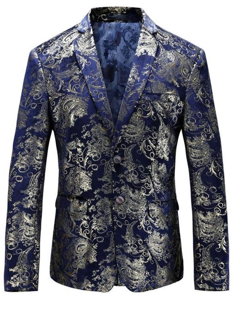 Lapel Slim Vogue Print Slim Men's Blazer