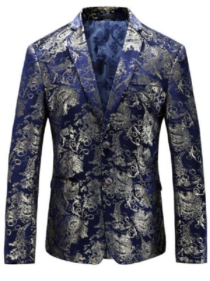 Lapel Slim Vogue Print Slim Men's Blazer