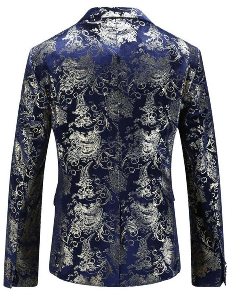 Lapel Slim Vogue Print Slim Men's Blazer