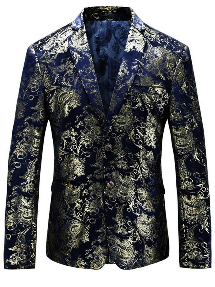 Lapel Slim Vogue Print Slim Men's Blazer