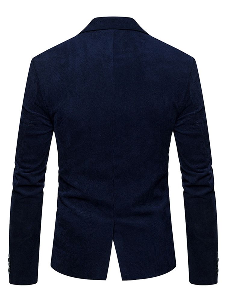 Plain One-button Slim Fit Herre Casual Jacket Blazer