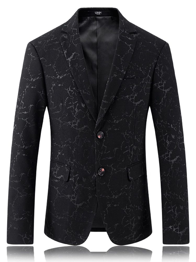 Single-breasted Revers Jacquard Slim Gentlemen's Blazer Til Mænd