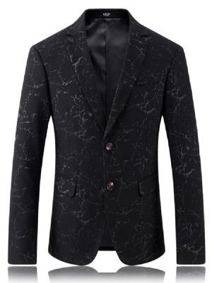 Single-breasted Revers Jacquard Slim Gentlemen's Blazer Til Mænd