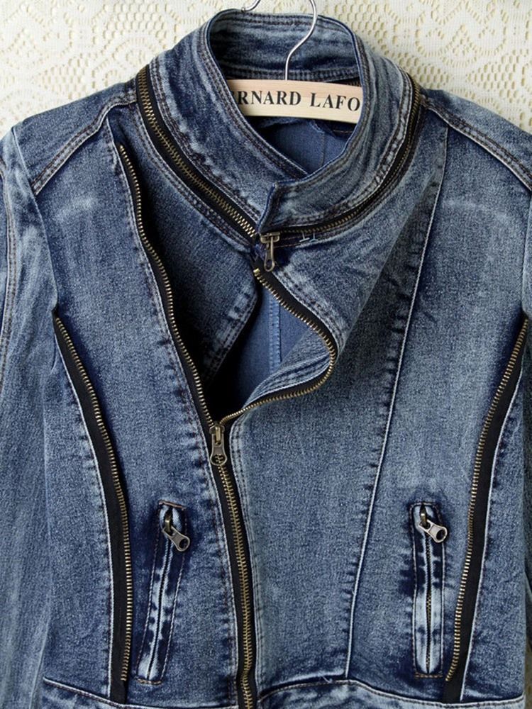 Slim Denim Jacket Til Jakkesæt