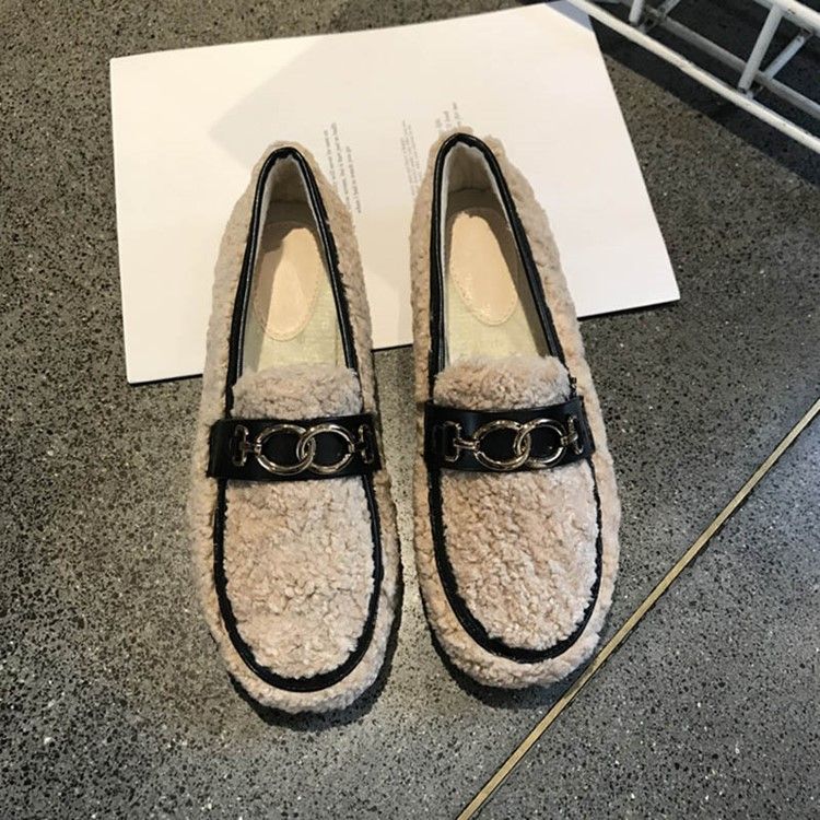 Slip-on Round Toe Casual Women's Winter Flats