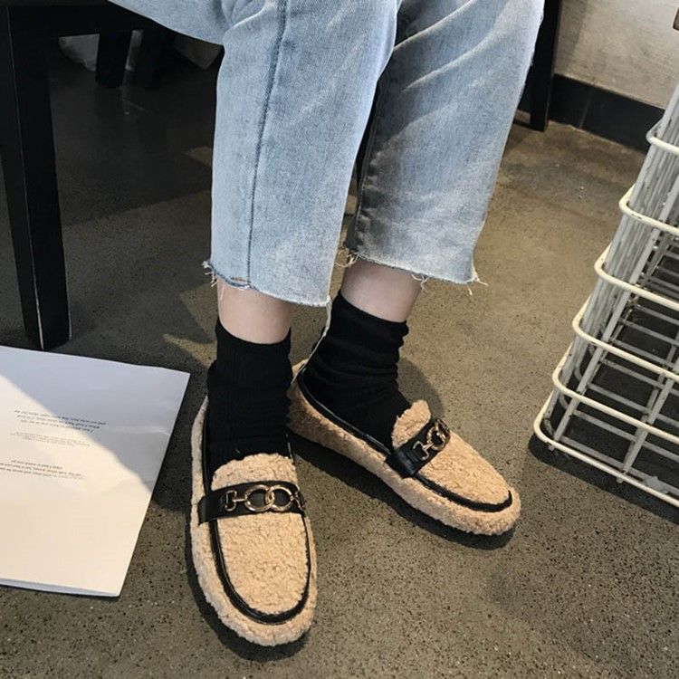 Slip-on Round Toe Casual Women's Winter Flats