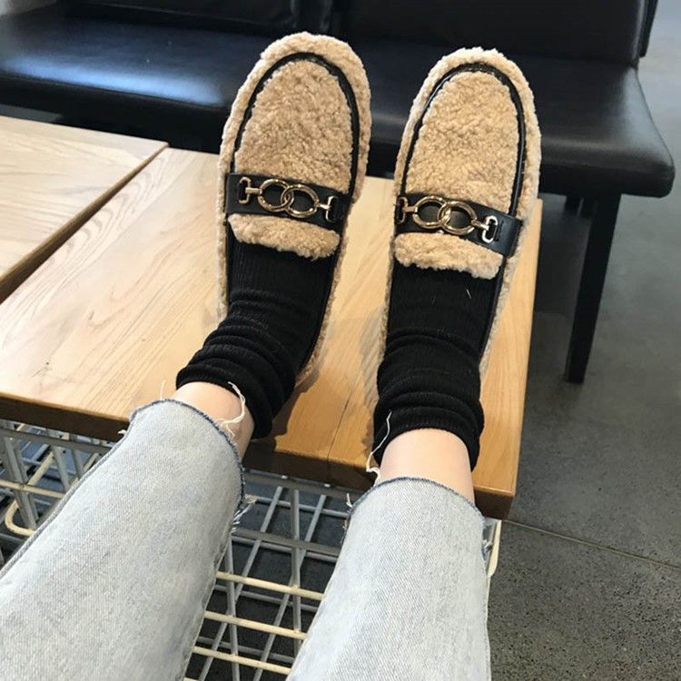 Slip-on Round Toe Casual Women's Winter Flats