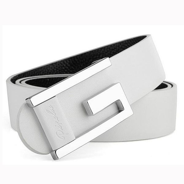 Klassisk Mønster Letter Buckle Men's Belt