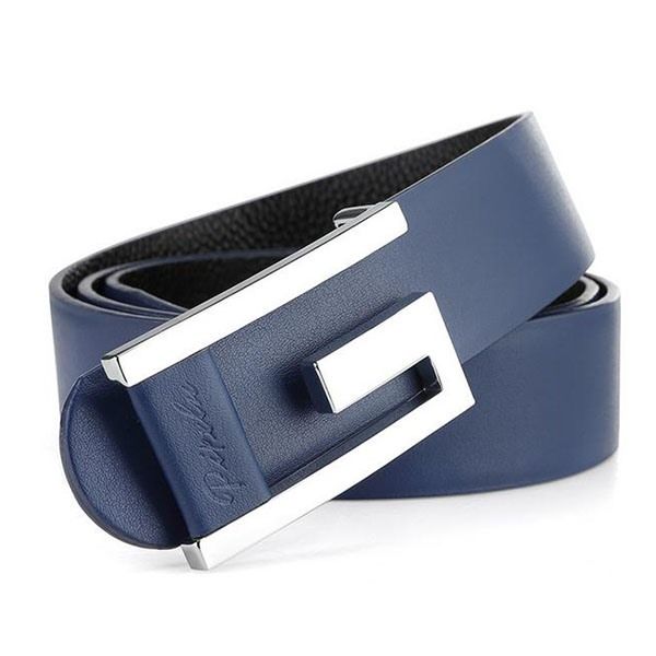 Klassisk Mønster Letter Buckle Men's Belt