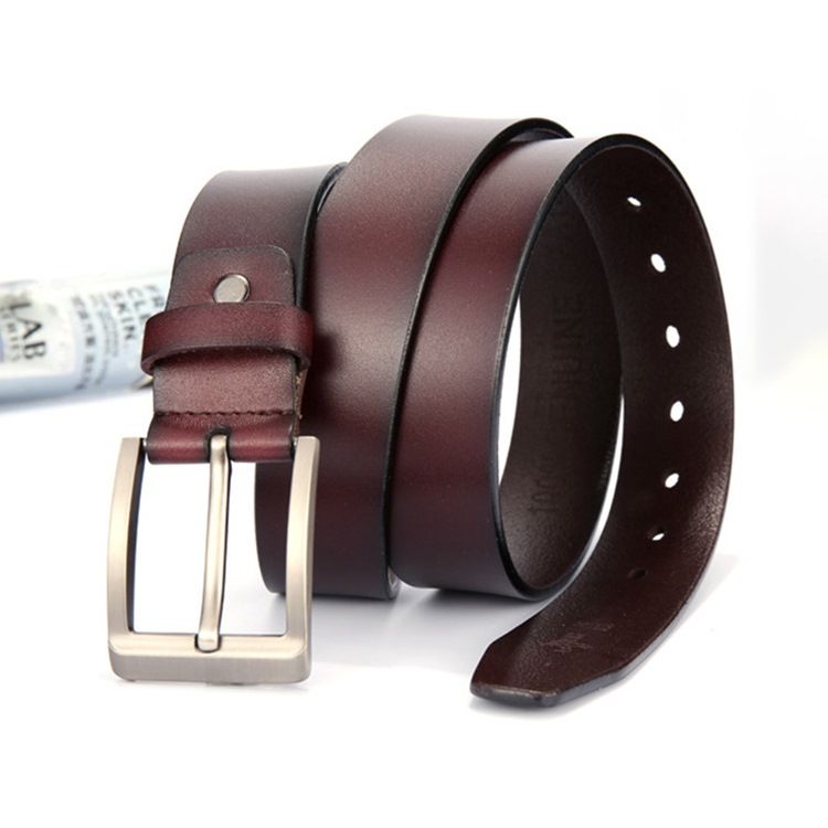 Mænds Læder Pin Buckle Casual Belt