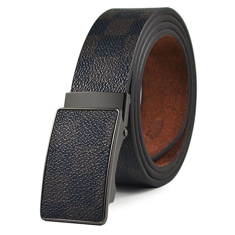 Plaid Patterns Automatic Buckle Men's Belt