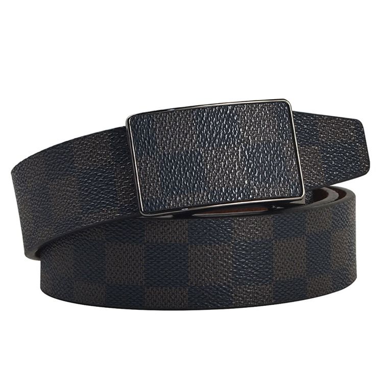 Plaid Patterns Automatic Buckle Men's Belt