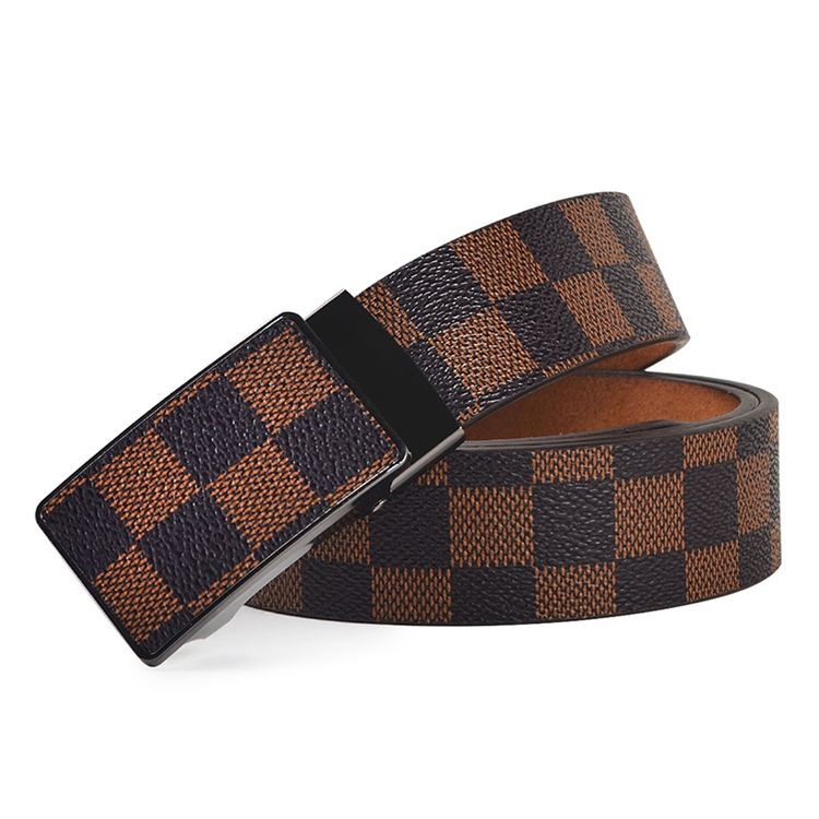 Plaid Patterns Automatic Buckle Men's Belt