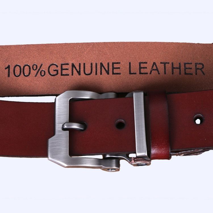 Vintage Cowhide Leather Men's Belt